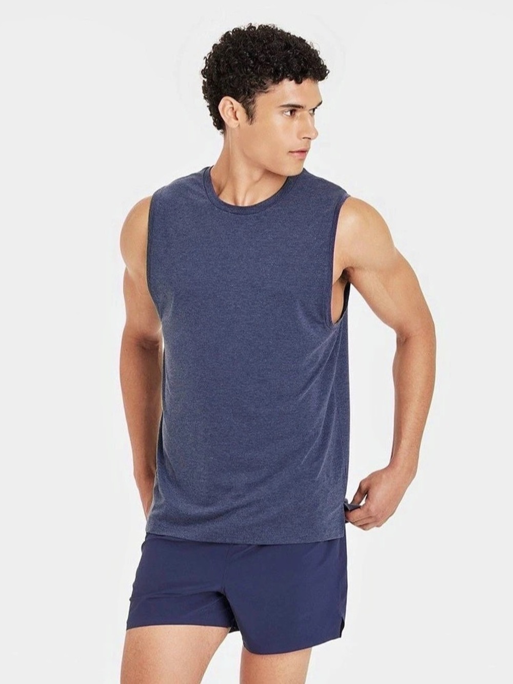 All in Motion Men's Sleeveless Performance T-Shirt Blue